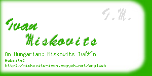 ivan miskovits business card